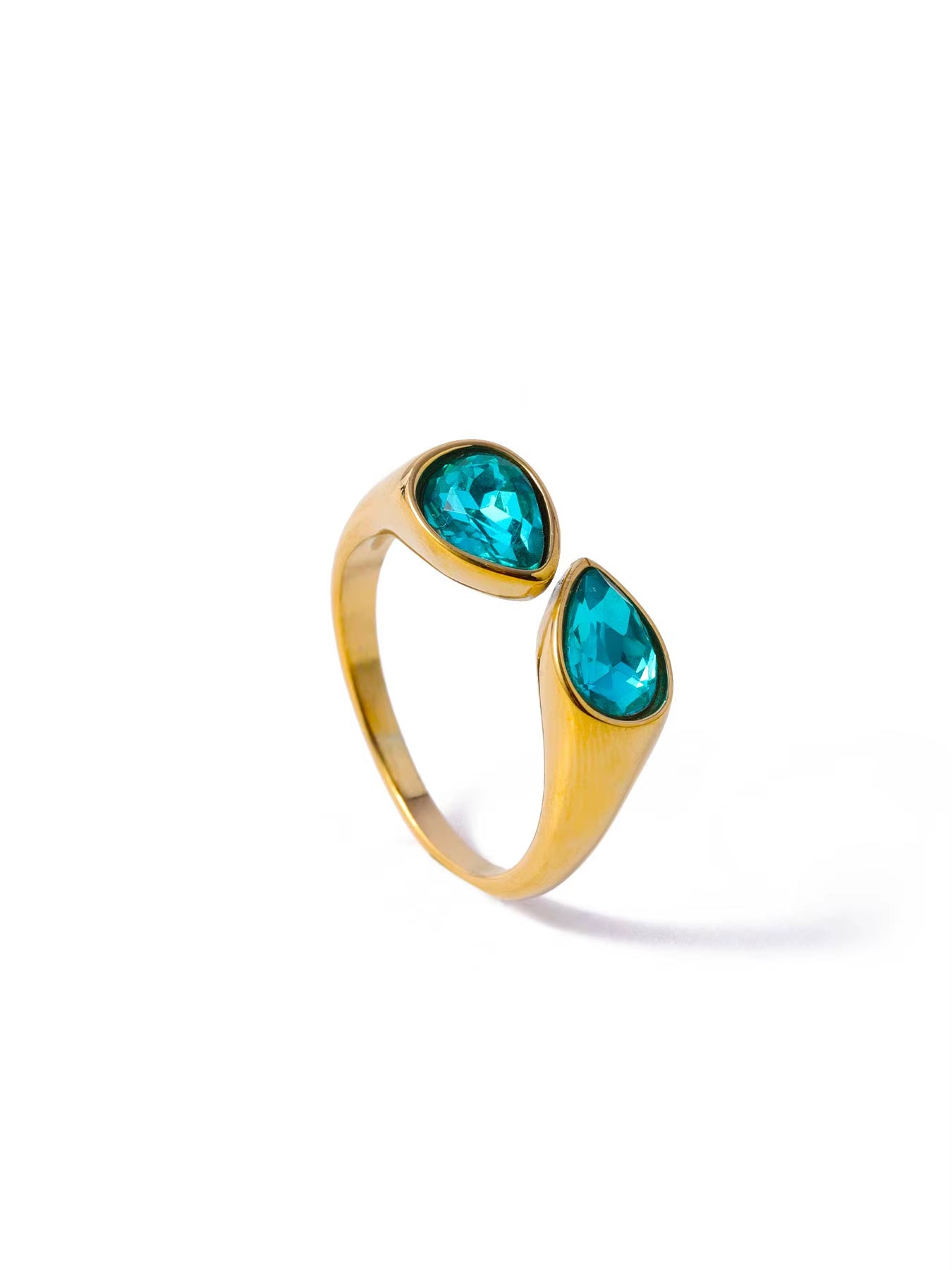 Zirconia Open ring Gold