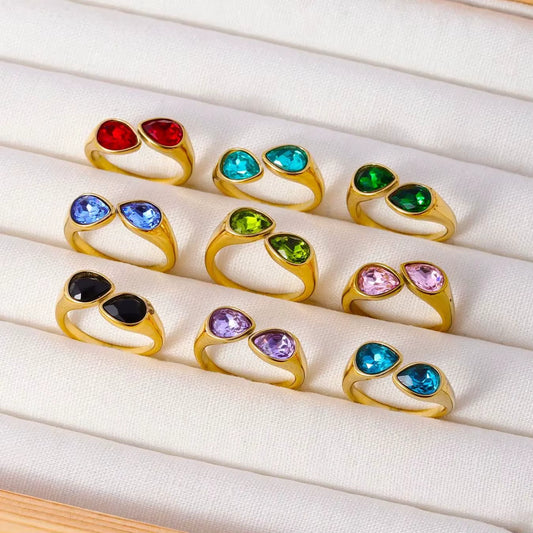 Zirconia Open ring Gold