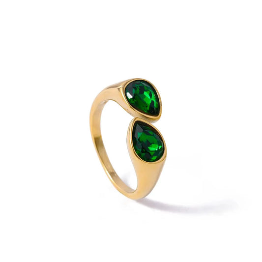 Zirconia Open ring Gold