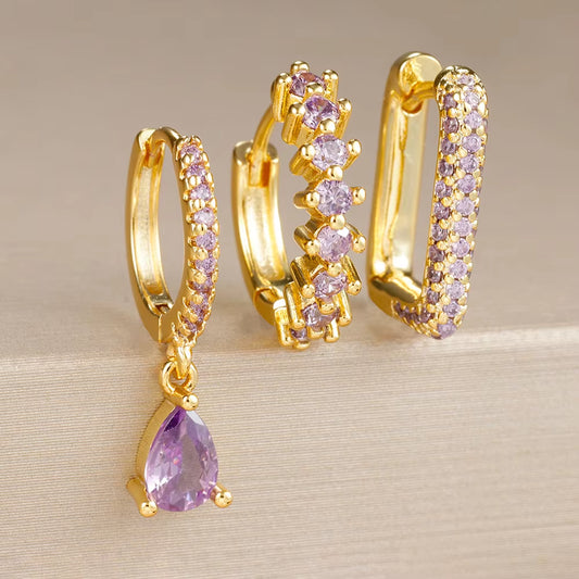 Zirconia  Earring Set 