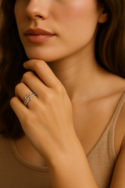 Zircon Cross Love Ring