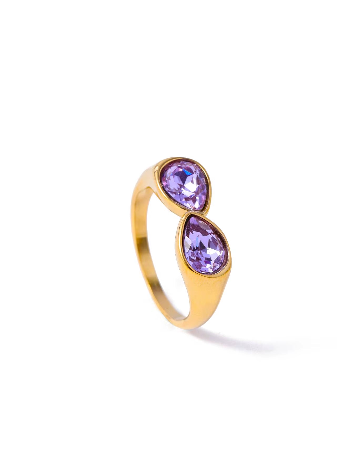 Zirconia Open ring Gold